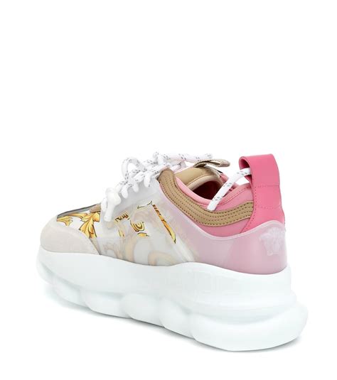 burgundy versace shoes|versace pink sneakers.